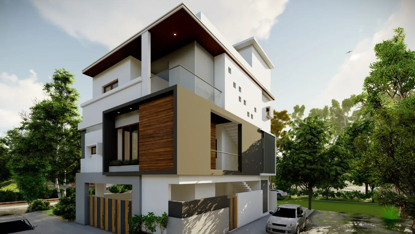 Approved 3D design of the house