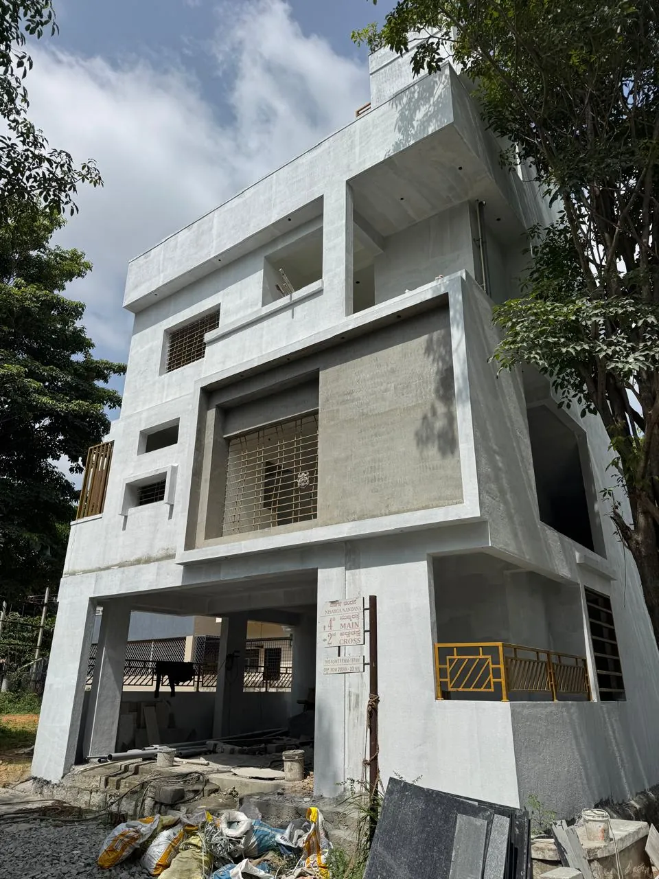 The Nisarga Layout house in Jigani, plastered, one month from handover